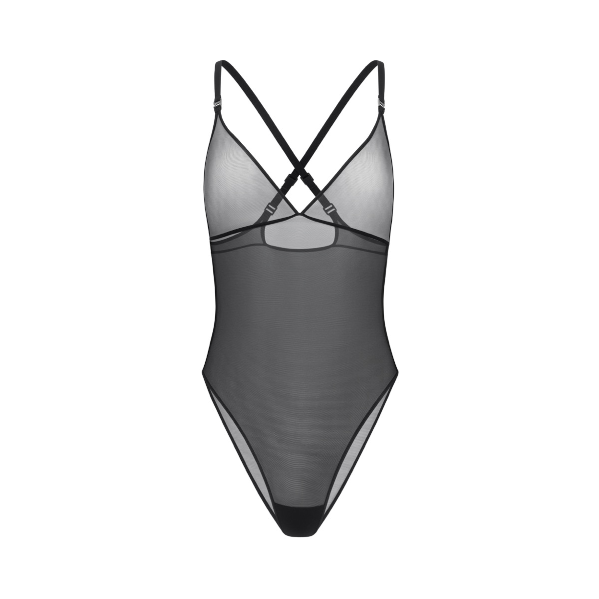 Cross-back mesh bodysuit — Joshua Atelier